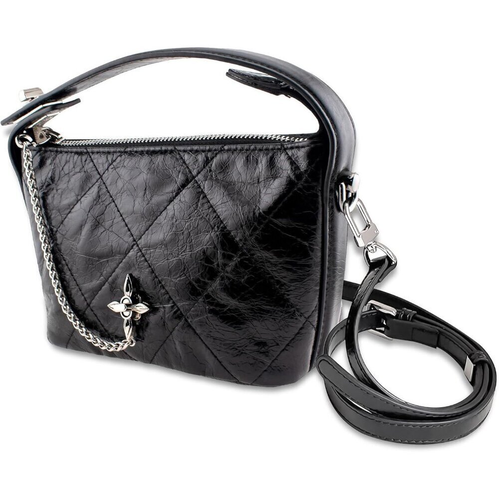 Genuine Leather Crossbody Bag for Women Small Slim Vintage Stylish